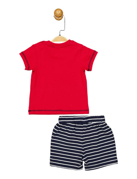 Mickey Mouse Lisanslı Kırmızı Bebek Takım