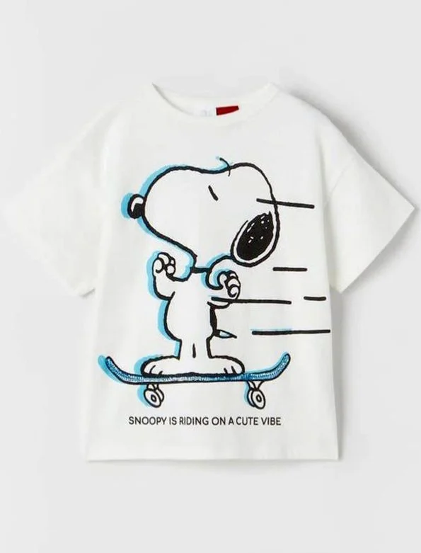 Snoopy Baskılı Tişört, erkek tişört