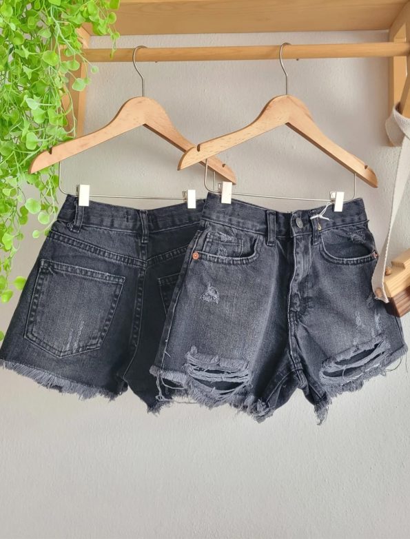 Anasayfa 99 Siyah Denim Şort