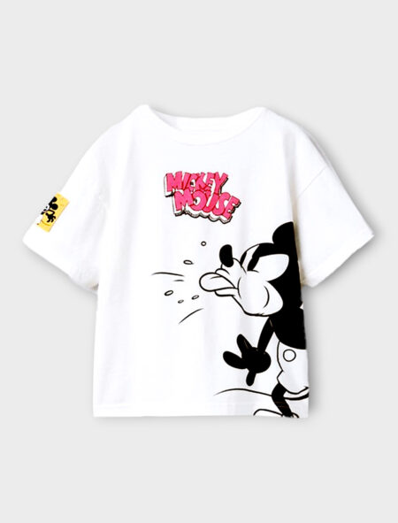 Mickey mouse baskılı kare desenli takım