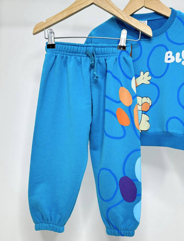 Bluey Baskılı Mavi Eşofman Takımı