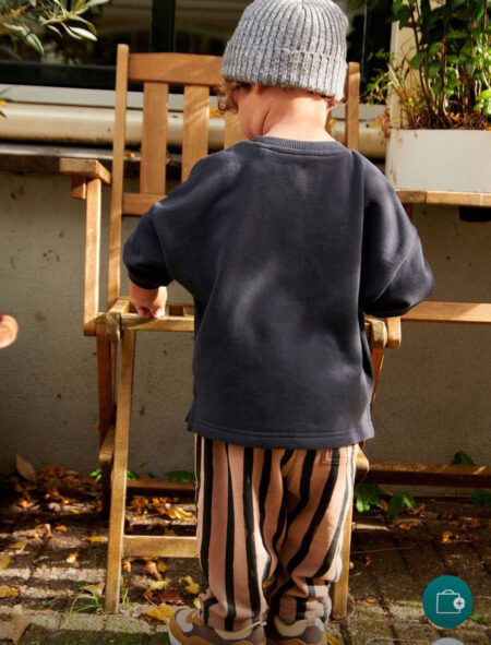 Erkek Çocuk Smile Baskılı Çizgili Jogger Pantolonlu Takım 4 Erkek Çocuk Smile Baskılı Çizgili Jogger Pantolonlu Takım