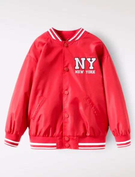 Erkek Çocuk Kırmızı New York Yağmurluk